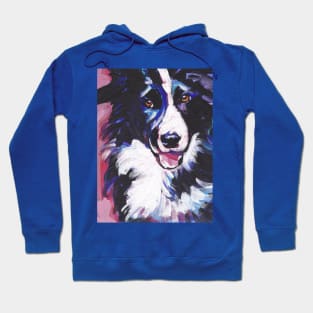 Border Collie Bright colorful pop dog art Hoodie